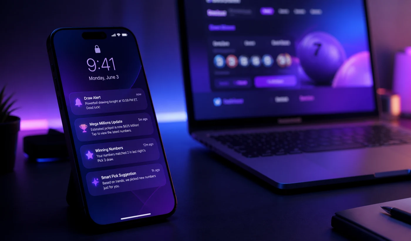LottoWinners mobile dashboard preview